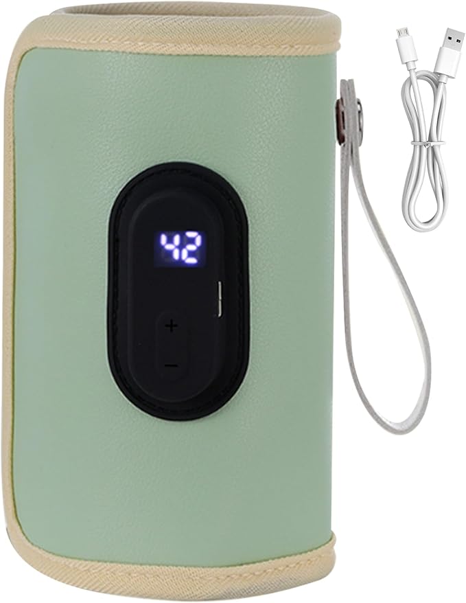 Portable Bottle Warmer Portable Bottle Warmer 18w Quick Heating Baby Temperature Adjustable USB Baby Heater for Home Family Green