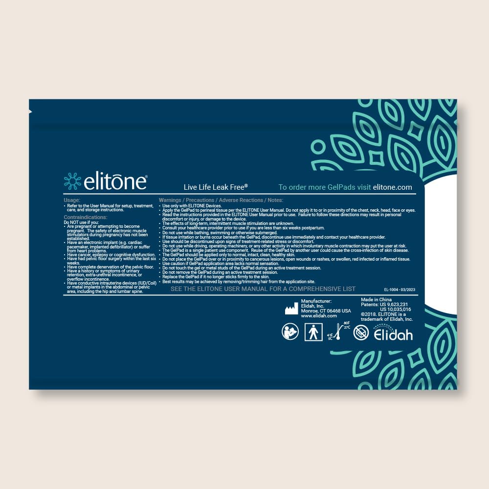 ELITONE GelPad 5-Pack (Replacement), Incontinence Bladder Leak Treatment