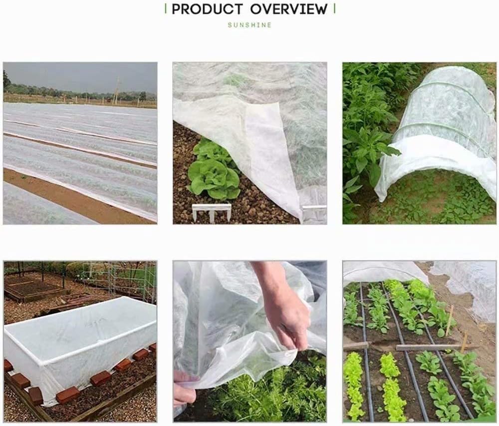 Agfabric Plant Covers Freeze Protection Frost Blankets for Plants 10'x50' 1.2oz Floating Row Cover Garden Plant Cover Freeze Cloths for Plants Winter Frost Freezing Protection,White