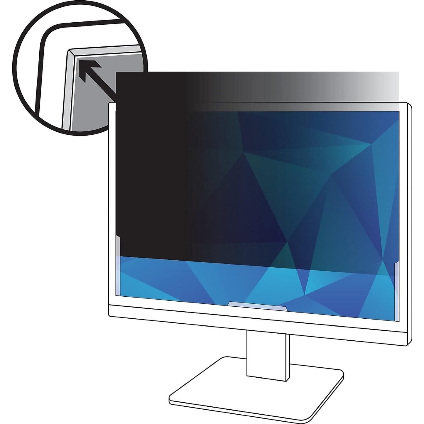 3M Pf190C4B Blackout Frameless Privacy Filter For 19-Inch Lcd Monitor