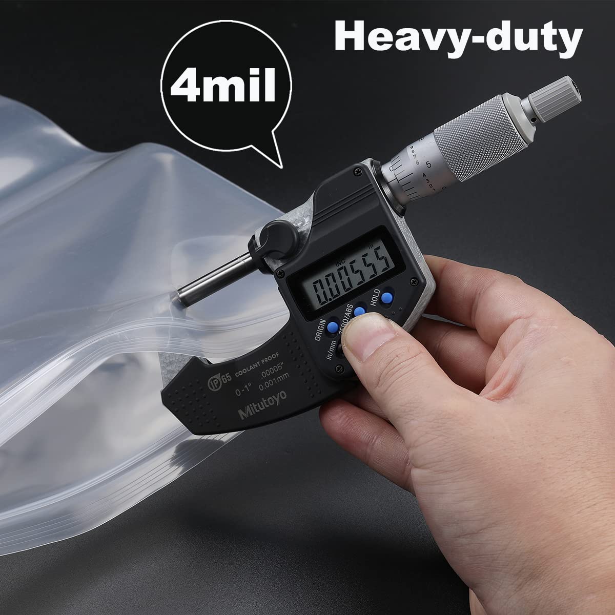 7 x 9 inches Thick 5 Mil Clear Zip Plastic Bags Lock Reclosable Poly Bag Seal Storage Bags With Zipper for Cards Envelopes Snacks Heavy-Duty 20Pack