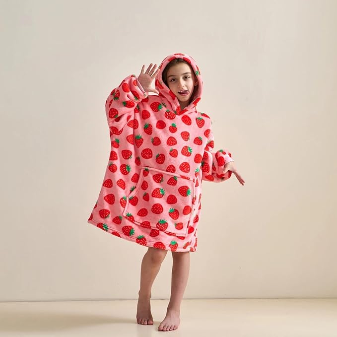 xuan dian Wearable Blanket for Kids, Cozy Wearable Blanket Hoodie for Teens Girls Boys, Warm Blankets Sweatshirt Gift for ...