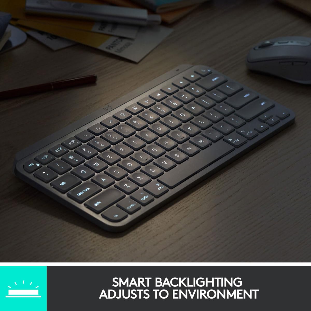 Logitech Mx Keys Mini Wireless Bluetooth Keyboard In Black