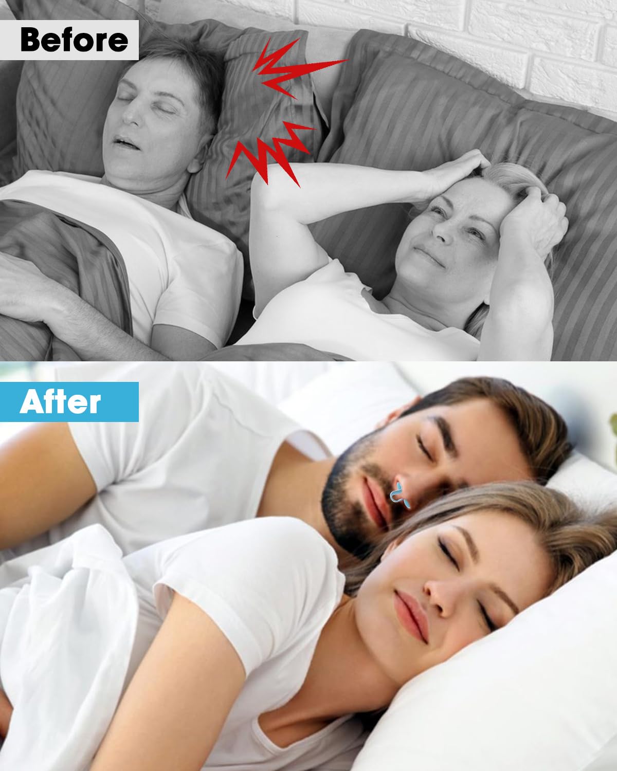 MQXUNMI Anti Snoring Devices, 10 Pack Soft Silicone Nose Vents with Different Sizes to Stop Snoring, Effective Anti Snoring Nose Dilator to Enjoy A Peaceful Night's Sleep