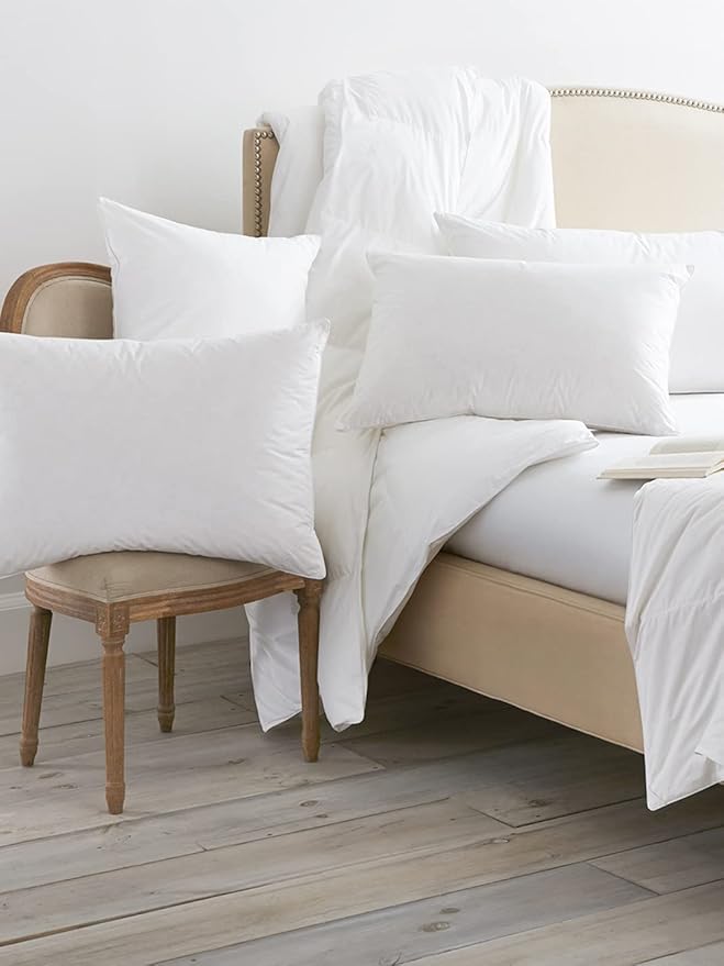 BOLL & BRANCH Down Chamber Pillow – Luxury 100% Organic Cotton Shell – Cleaner Cruelty Free US Down Bedding – Premium Comfort and Superior Head Support– Soft, Standard