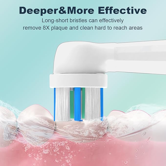 12PCS Replacement Toothbrush Heads Compatible with Oral B iO Series 2/3/4/5/6/7/8/9/10 Electric Toothbrush,Round Brush Heads for Gentle Gum Care & Deep Cleaning,White