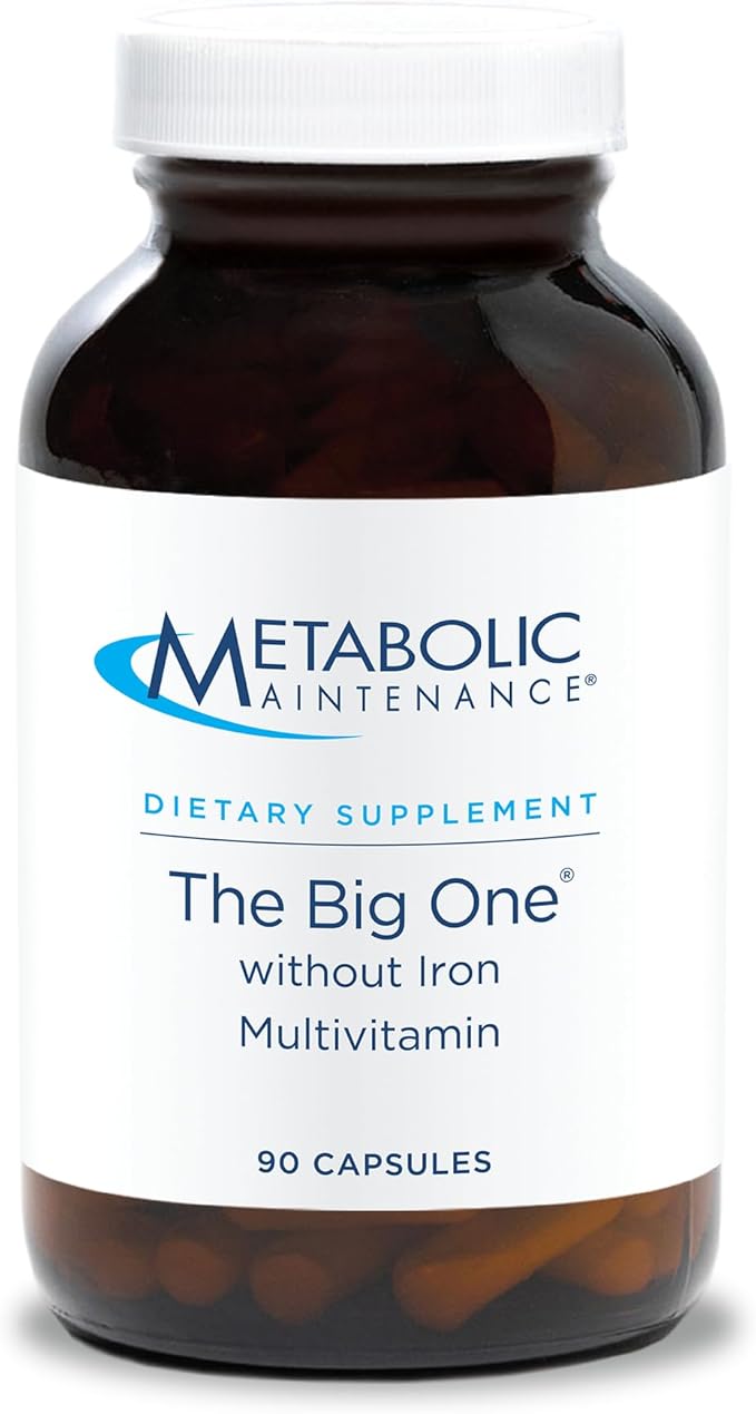 Metabolic Maintenance The Big One Multivitamin Without Iron - Iron Free Multivitamin for Women & Men with Vitamin A, C, Minerals, Methylated B Complex, Multi Vitamin - 30 Capsules