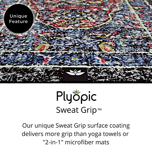 Plyopic. All In One Yoga Mat | Luxury Sweat-Grip Mat/Towel Combo | Ideal for Yoga, Hot Yoga, Bikram, Pilates, Workout & Ex...