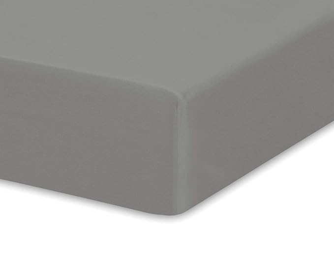Crib Fitted Sheet by Pure Bamboo, Genuine 100% Organic Viscose Derived from Bamboo, Luxuriously Soft, Ultimate Cooling, Fits Standard Size Crib Mattress (Stone Grey)