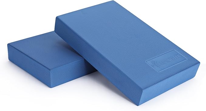 StrongTek 2-in-1 Non-Slip Balance Pad - High-Density Foam Cushion, Supportive Exercise Mat & Knee Pad for Core Training, Y...