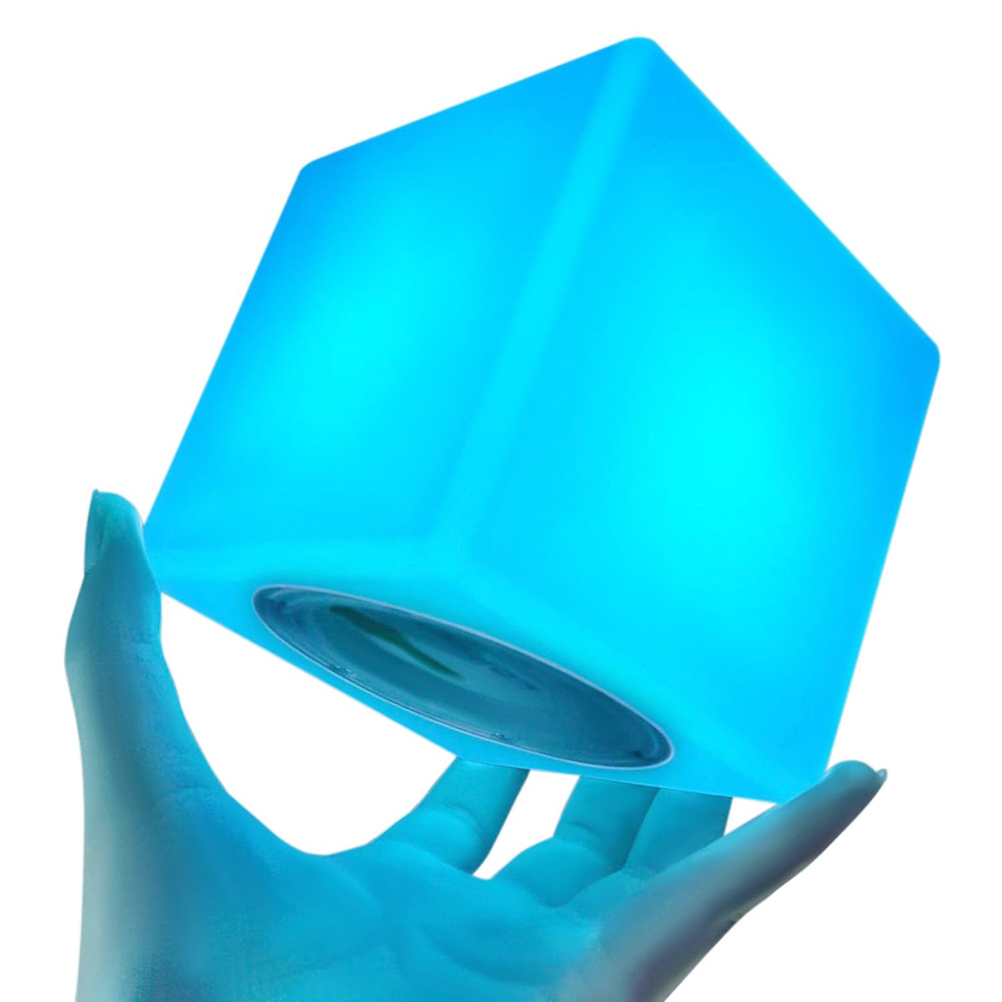 Loftek Led Cube Mood Lamp - 4-Inch Rgb Tesseract With Remote, Ip65 Waterproof, White Acrylic Night Light For Kids And Nursery
