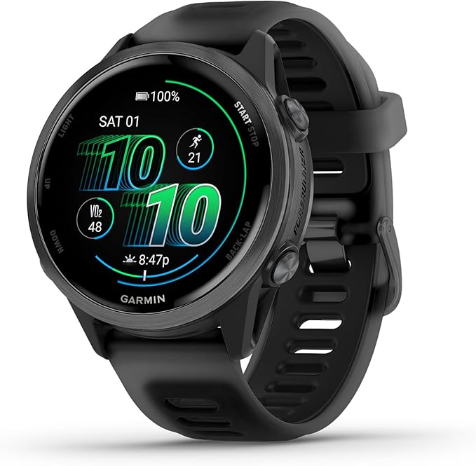 Garmin® Forerunner® 570, 42mm, Advanced GPS Running and Triathlon Smartwatch, AMOLED Display, Training and Recovery Featur...
