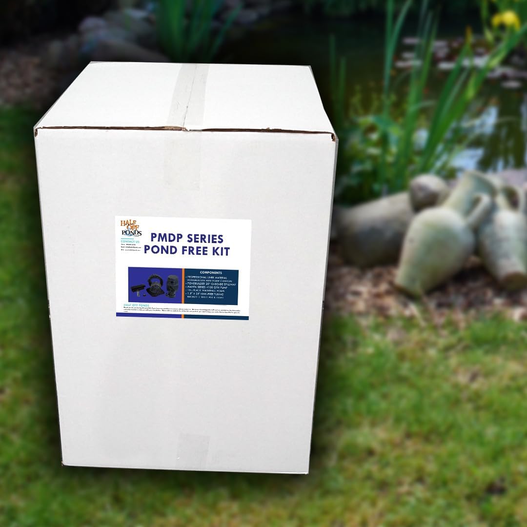 HALF OFF PONDS Pond Free Cascade 4100 Waterfall Kit with 10' x 20' PVC Liner and 4,100 GPH Pump - PVCPMDP8