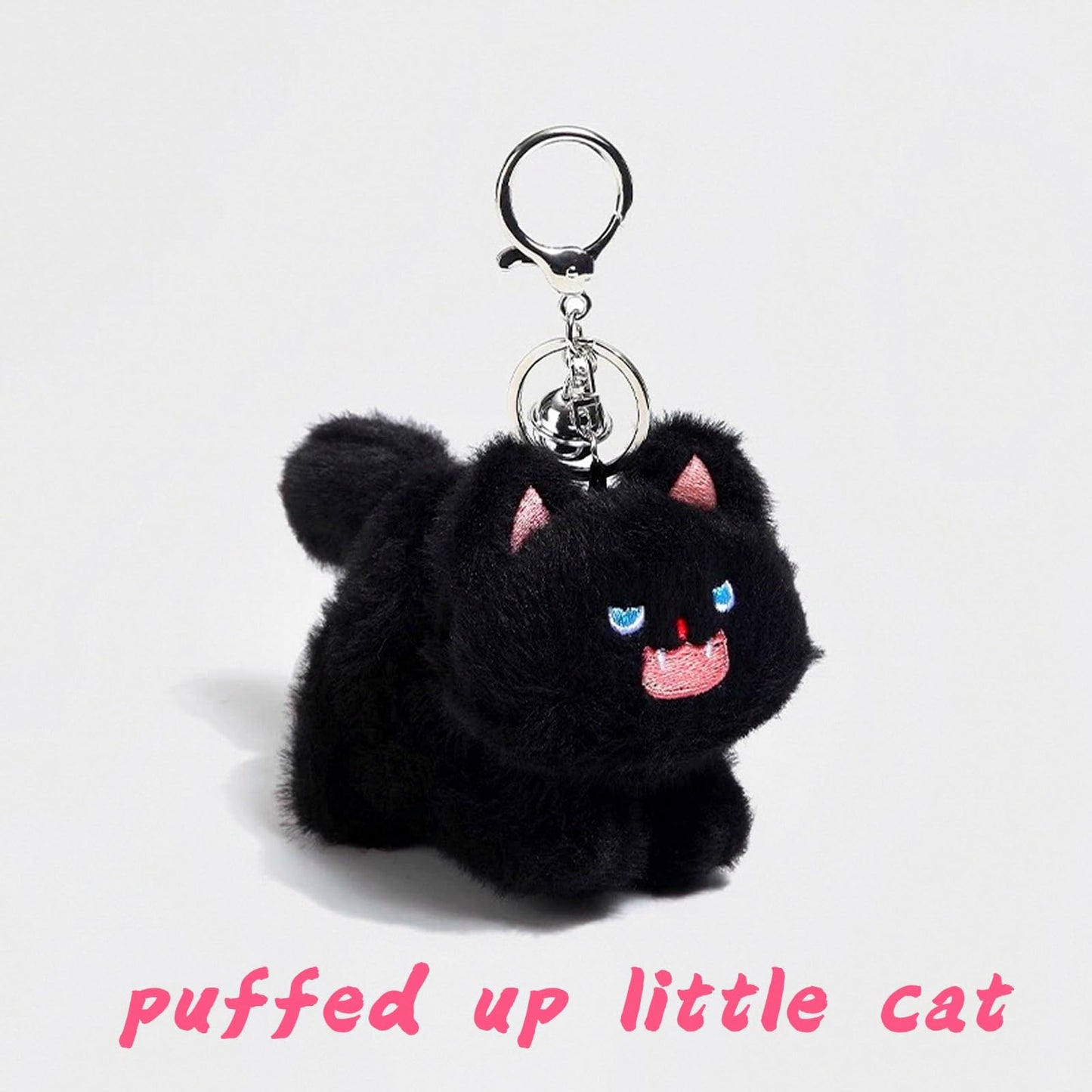 Cat Keychain Plush Black Cat Gifts Cute Keychains for Women Cat Lovers Gifts For Women Kawaii Cat Mom Backpack Accessories Bag Charms Halloween Keychain Christmas Gifts For Cat Lovers Kawaii Stuff