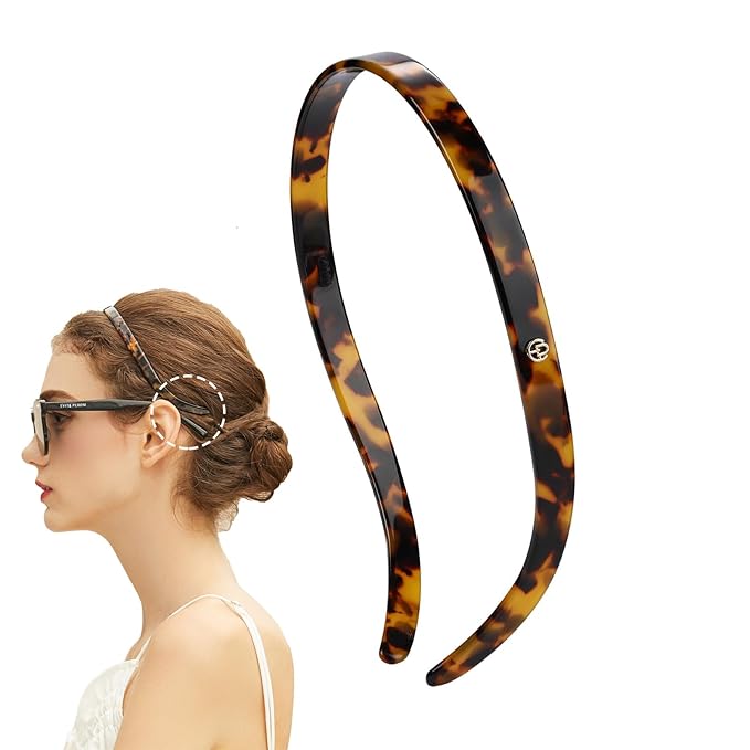 EVITA PERONI Hair Band for Eyewear, No Pressure, Non Slip Fashion Thin Headbands for Women - Tortoise - Hairband for Wome...