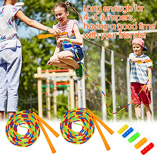 Supertrip Double Dutch Jump Rope Soft Beaded Jump Rope Long Jump Rope 16 FT, Jump Ropes For Women Adult Kids Adjustable Sk...