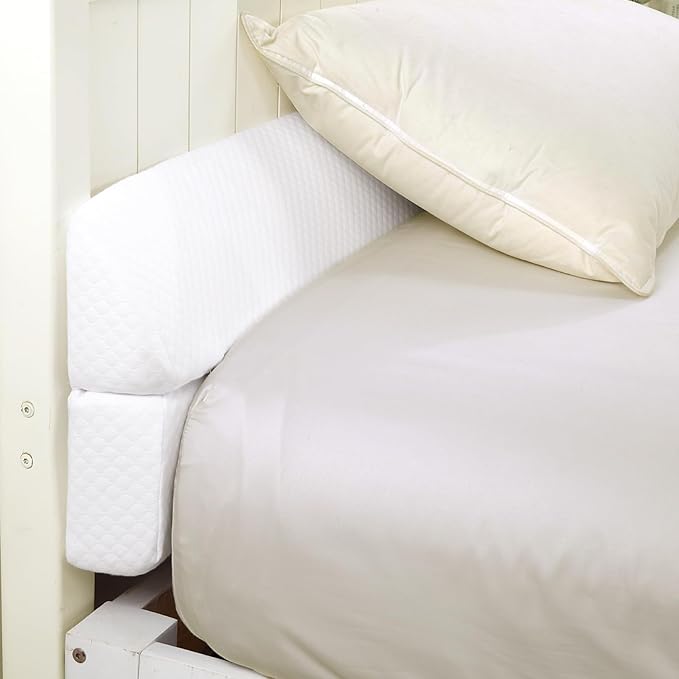MABOZOO Pillow Wedge for Headboard Gap,Bed Gap Filler Twin Size,Foldable Bed Wedge Pillow for Headboard,White Bed Wedge Gap Filler,Foam Mattress Gap Filler,39"x6"x6"