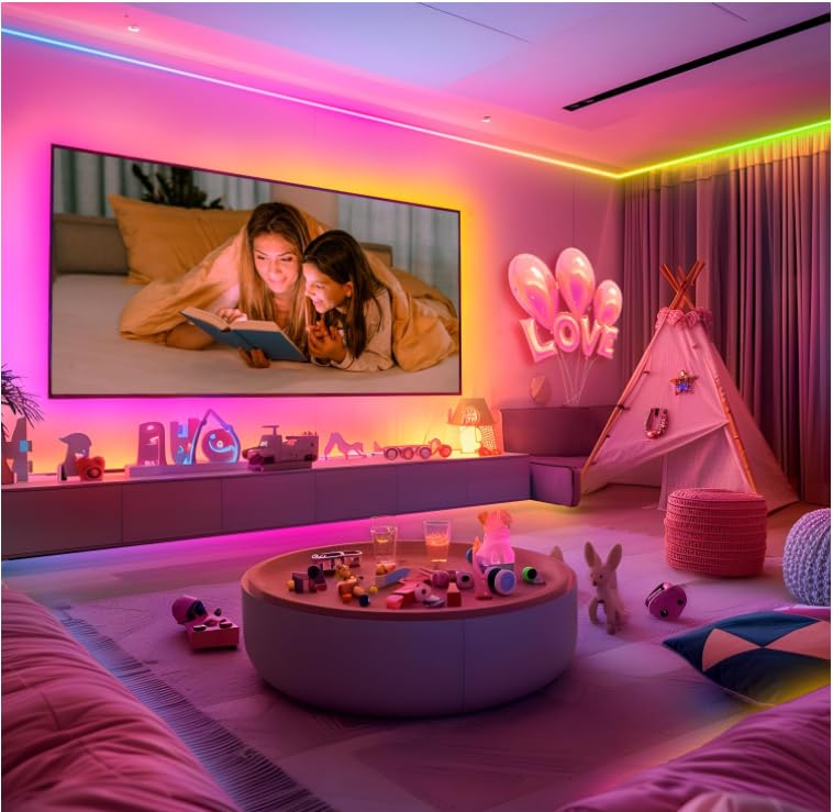 ATHONO LED Strip Lights 165ft, Multicolor, Music Sync, Remote App Control, PVC, Model YadingLBHC50M