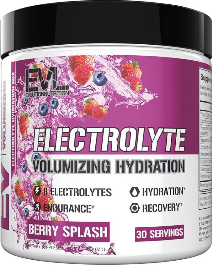 Evlution Ultimate Electrolytes Powder Hydration Drink - Quick Replenishing Hydration Powder Drink Mix with 8 Key Electroly...