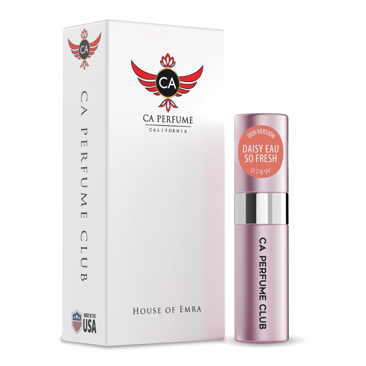 CA Perfume Impression of Daisy Eau So Fresh for Women Floral Fruity Scent Long Lasting Perfumes for Women Eau De Parfum Travel Size Refillable Atomizer Spray 0.27 Fl Oz 8ml