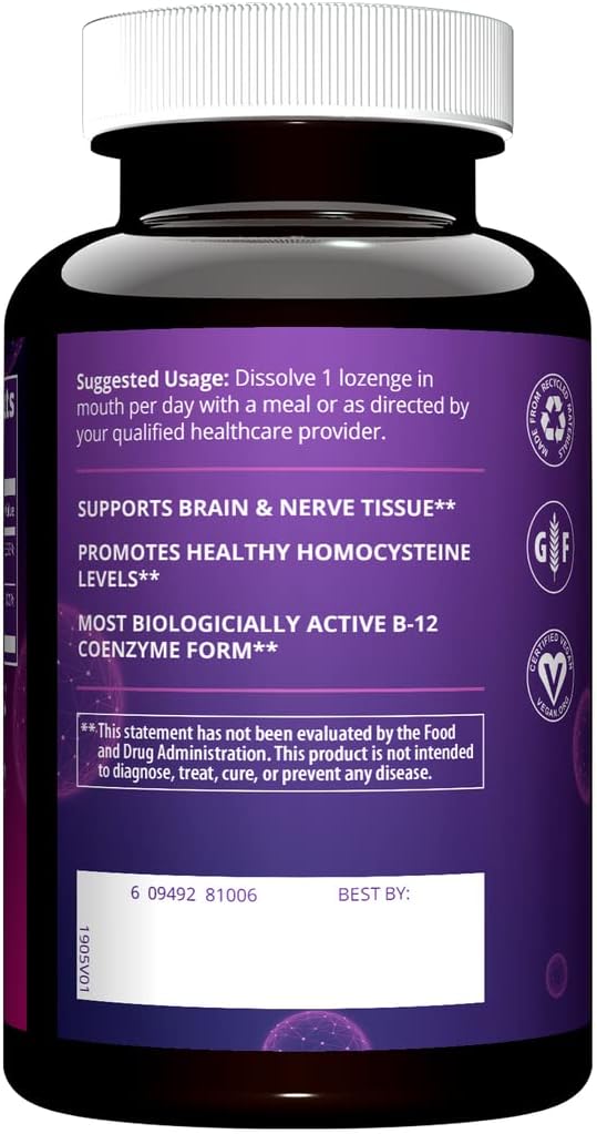 MRM - Vitamin B-12 (sublingual tabs - Methylcobalamin) with Folic Acid 60 tabs