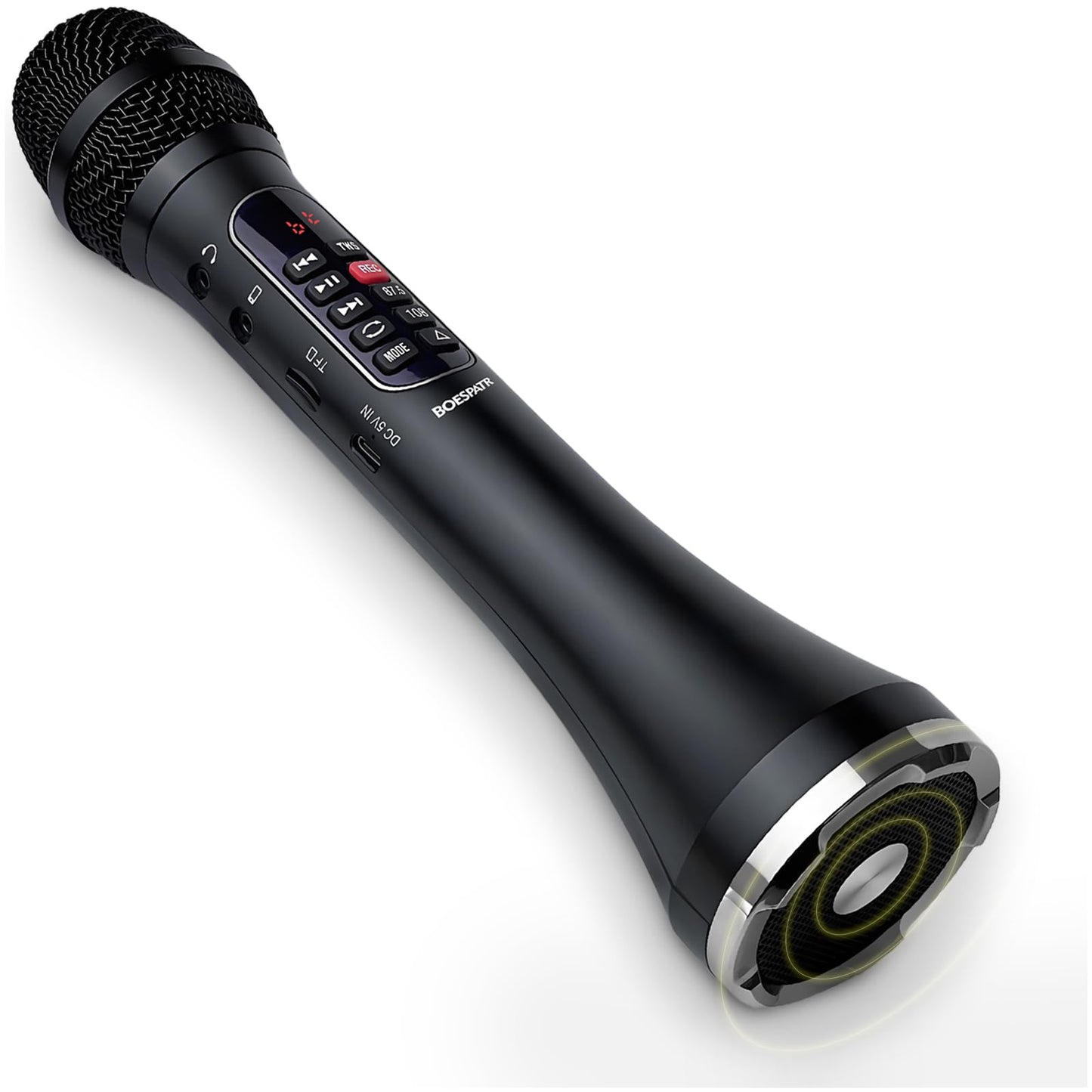 Boespatr Portable Karaoke Microphone For Singing 30W High Power, Bluetooth Microphone Wireless With Speaker,Dsp Level Multi-Func