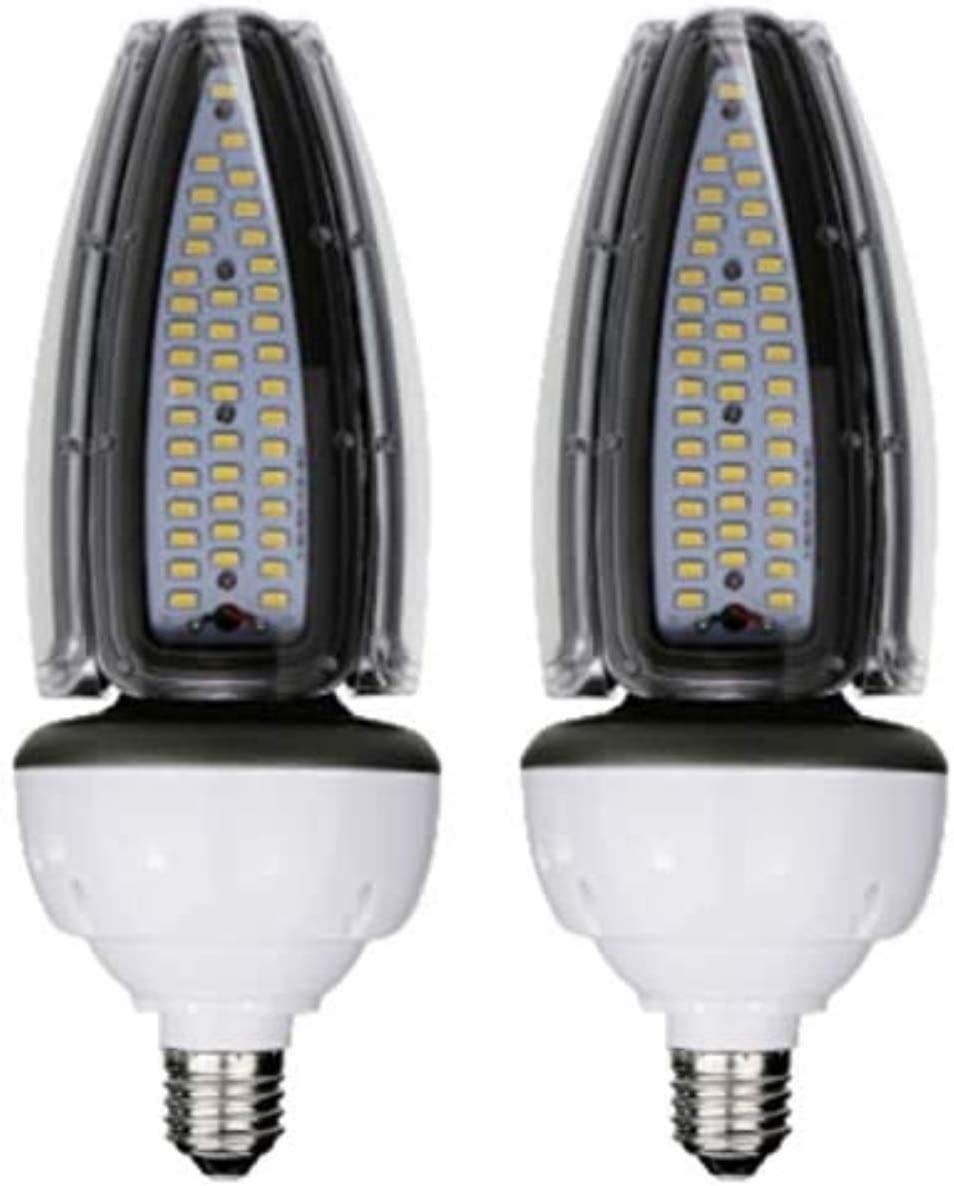 Goodbulb 50W Acorn Light Retrofit Led Light Bulb High Output 6500 Lumens E26 Base & E39 Base Adapter 5000K Daylight White Color Car Dealership Lighting