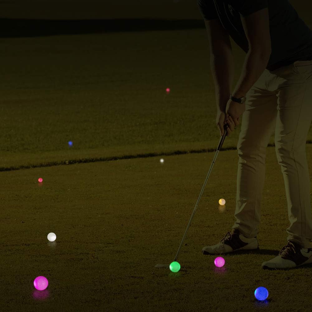 THIODOON Glow in The Dark Golf Balls Light up Night Led Golf Balls Gift Sets for Men Kids Women