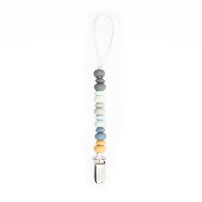 Bella Tunno Pacifier Clip Set – Soft Silicone Pacifier Clip for Infant and Baby Pacifier, Convenient and Lightweight, Non-Toxic and BPA Free Silicone (Soft Neutral)