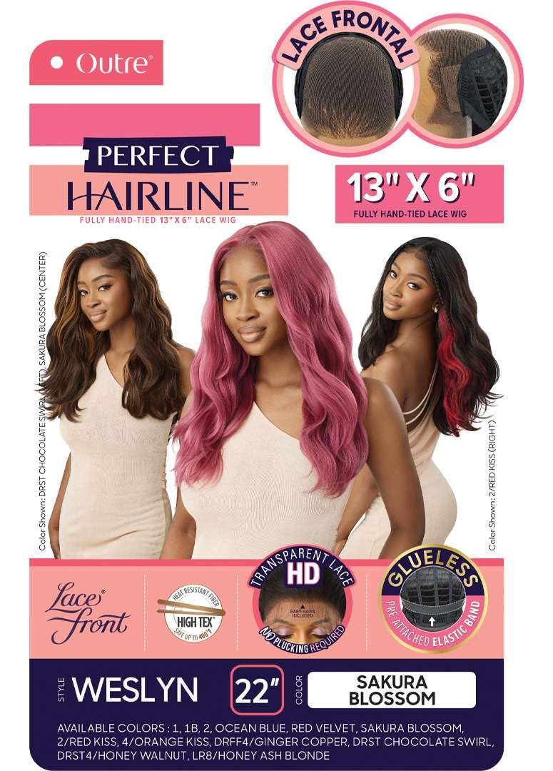 Outre Lace Front Wig - Perfect Hair Line 13X6 - Weslyn (OFF BLACK 1B)