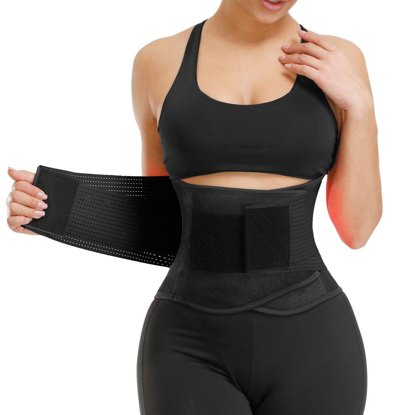 VENUZOR Waist Trainer Belt for Women - Waist Cincher Trimmer - Slimming Body Shaper Belt - Sport Girdle Belt (UP Graded)(Black,2XL)
