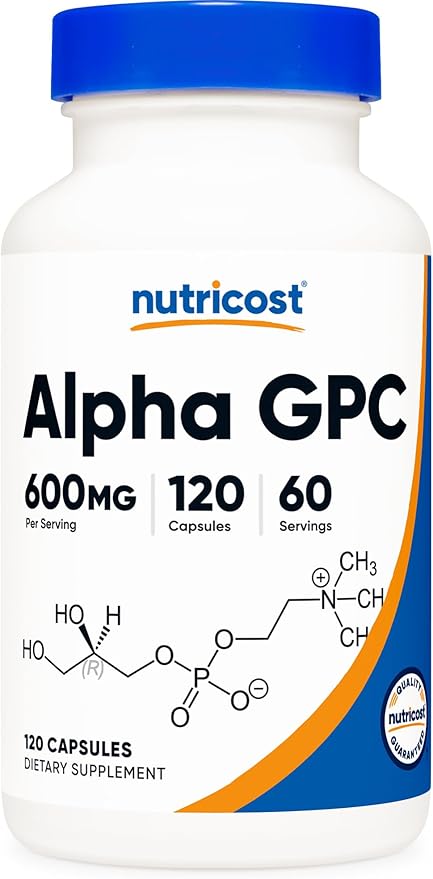 Nutricost Alpha GPC 600mg, 120 Vegetarian Capsules - Non-GMO and Gluten Free, 300mg Per Capsule