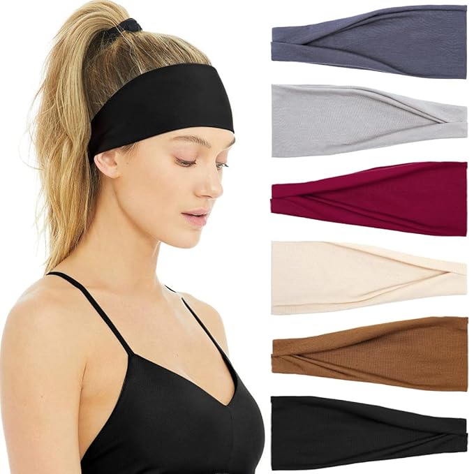 Huachi Women's Headbands Non Slip Headbands for Women's Hair Fashion Head Band Workout Yoga Sports Exercise Sweatbands Sum...