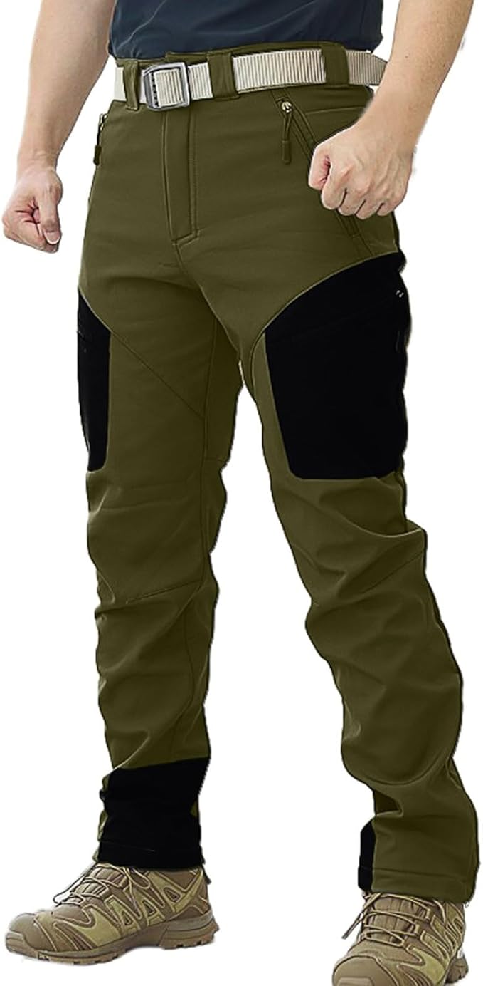 Mens Work Cargo Pants Lightweight Waterproof Ripstop Quick Dry Casual Pants Trendy Comfort Loose Fit Athletic Hiking Trousers