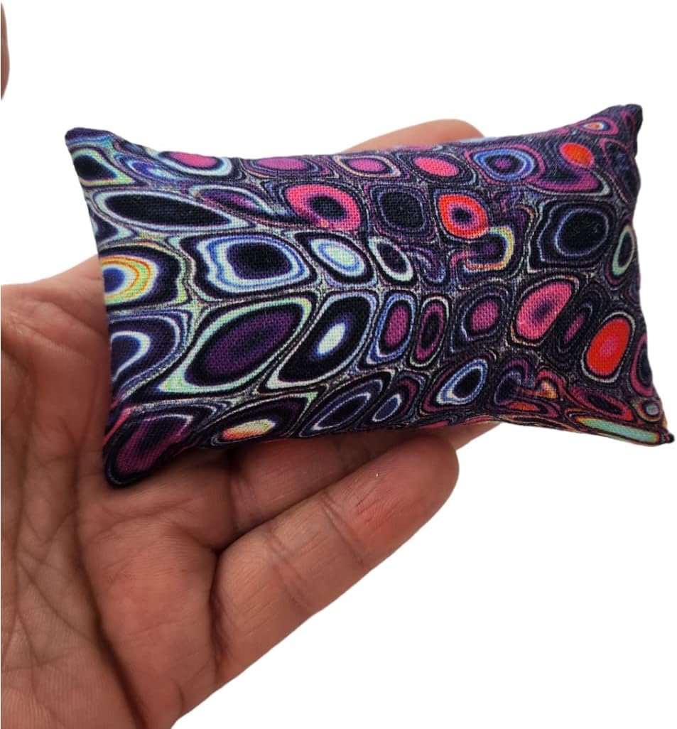 Emery Pin Cushion for Sewing - Filled with Abrasive Emery Sand - Handmade in USA (2"x3", Cherries on Black)