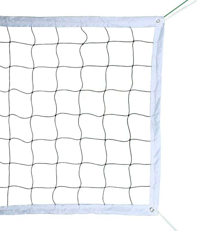 Professional Volleyball Net Outdoor with Aircraft Steel Cable, Heavy Duty VolleyballNet for Backyard, 32x3FT Portable Voll...