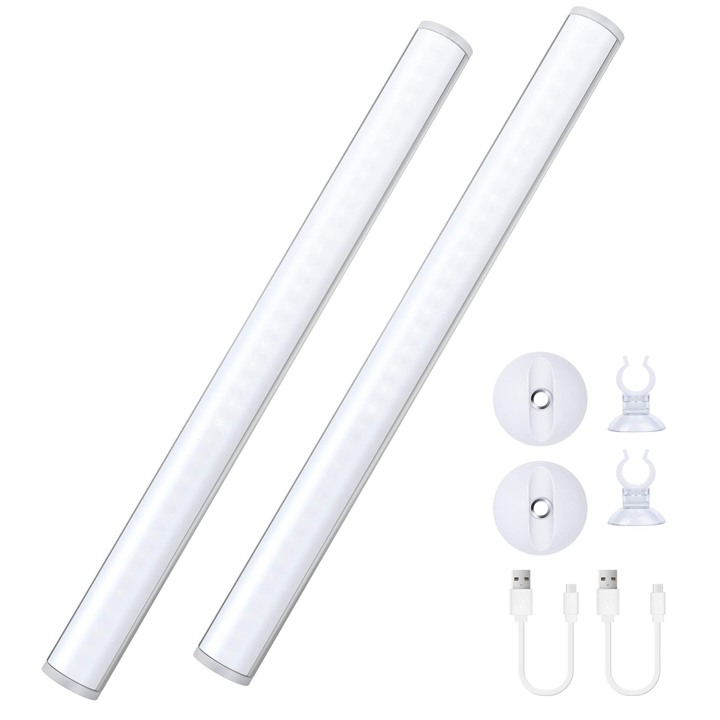 Benature LED Mirror Lights Portable Makeup Light Touch Control 3 Brightness Aluminum 2 Packs Silver Model LCL004