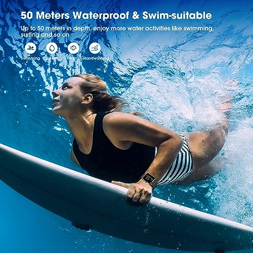 LIVIKEY Smart Watch, Fitness Tracker with Heart Rate Monitor, Blood Oxygen, Sleep Tracking, 41mm Smartwatch Waterproof wit...