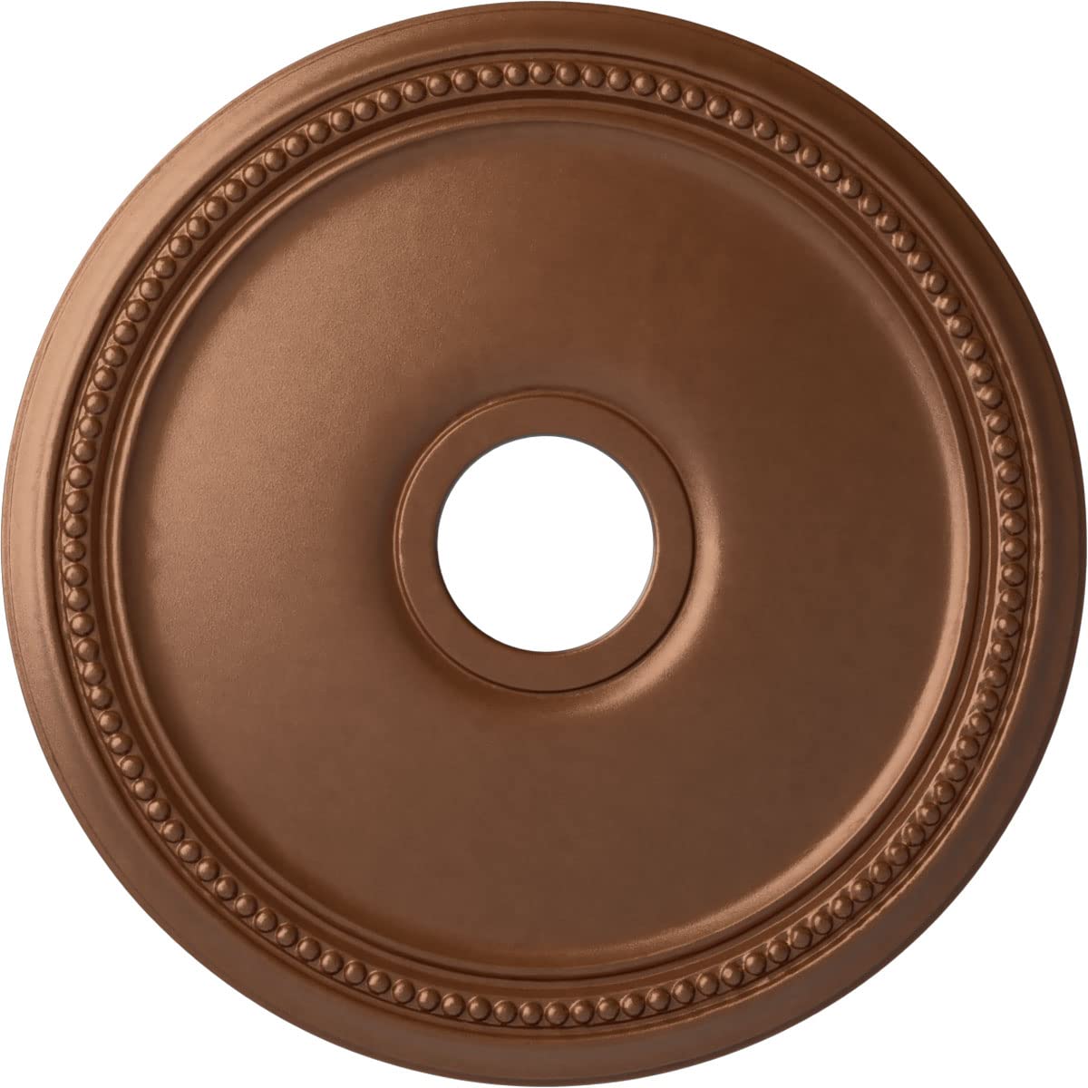 Ekena Millwork Cm18Dipos Diane Ceiling Medallion, 18Od X 3 5/8Id X 1 1/8P (Fits Canopies Up To 5 3/8), Hand-Painted Polished Cop