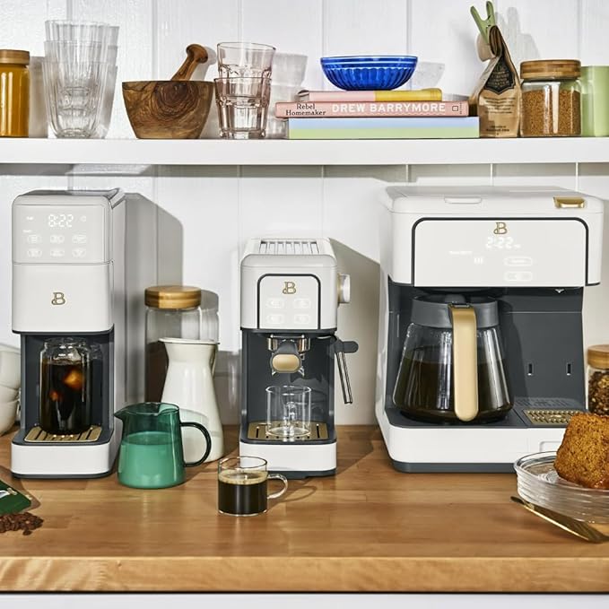 Beautiful Multi-Brew 12-Cup Programmable Coffee Maker with Touch Display by Drew Barrymore (Icing)