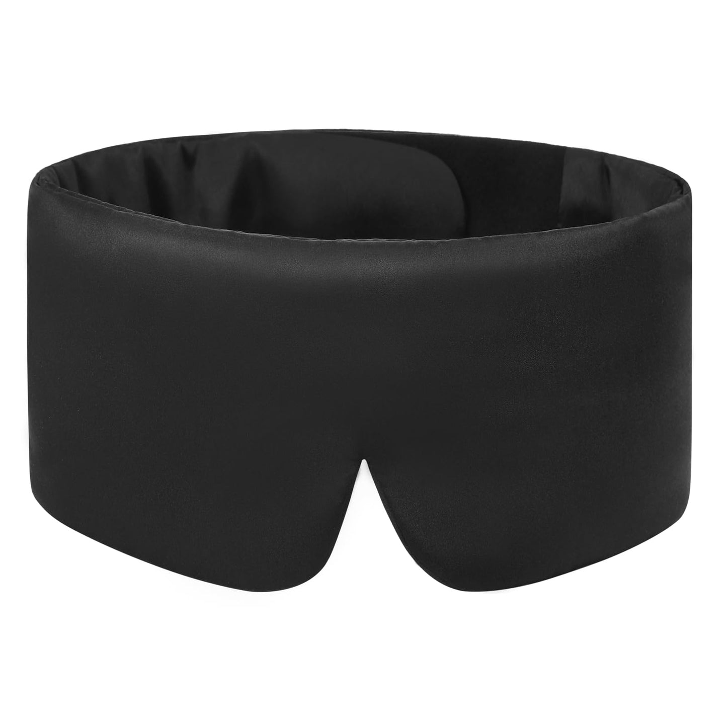 Weighted Facemask Silk ALASKA BEAR Eye Mask for Sleeping, Wraparound Style Compression, Wide Headband and Large Ear Coverage, Microwavable Beads Filled