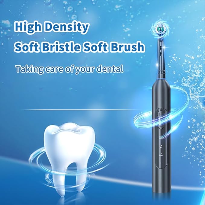 Deep Clean Rechargeable Electric Powered Toothbrush,Pressure Sensor to Protect Gums (Pink)