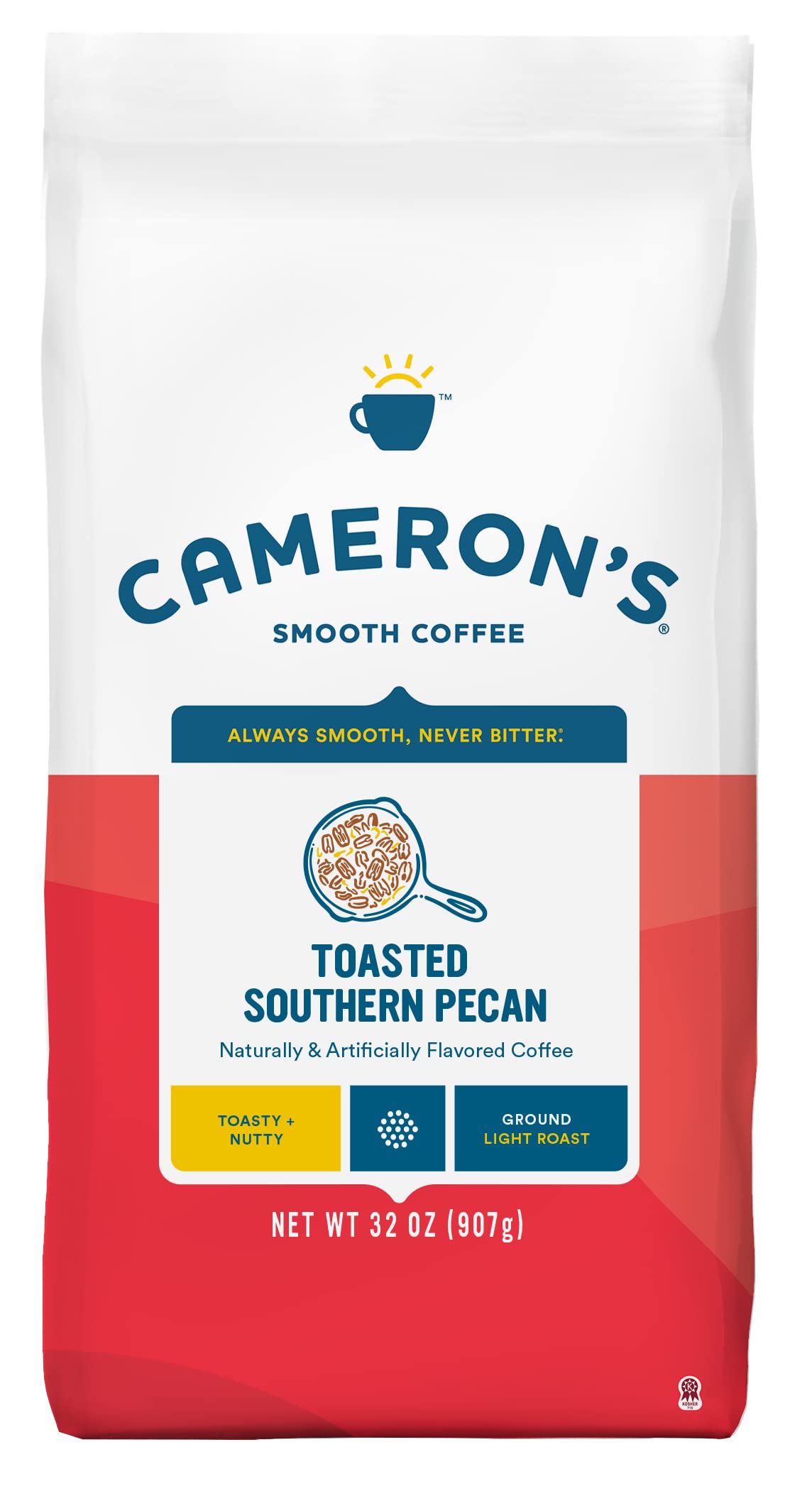 Camerons Coffee Roasted Ground Coffee Bag  Flavored  Toasted Southern Pecan  32 Ounce  (Pack of 1)
