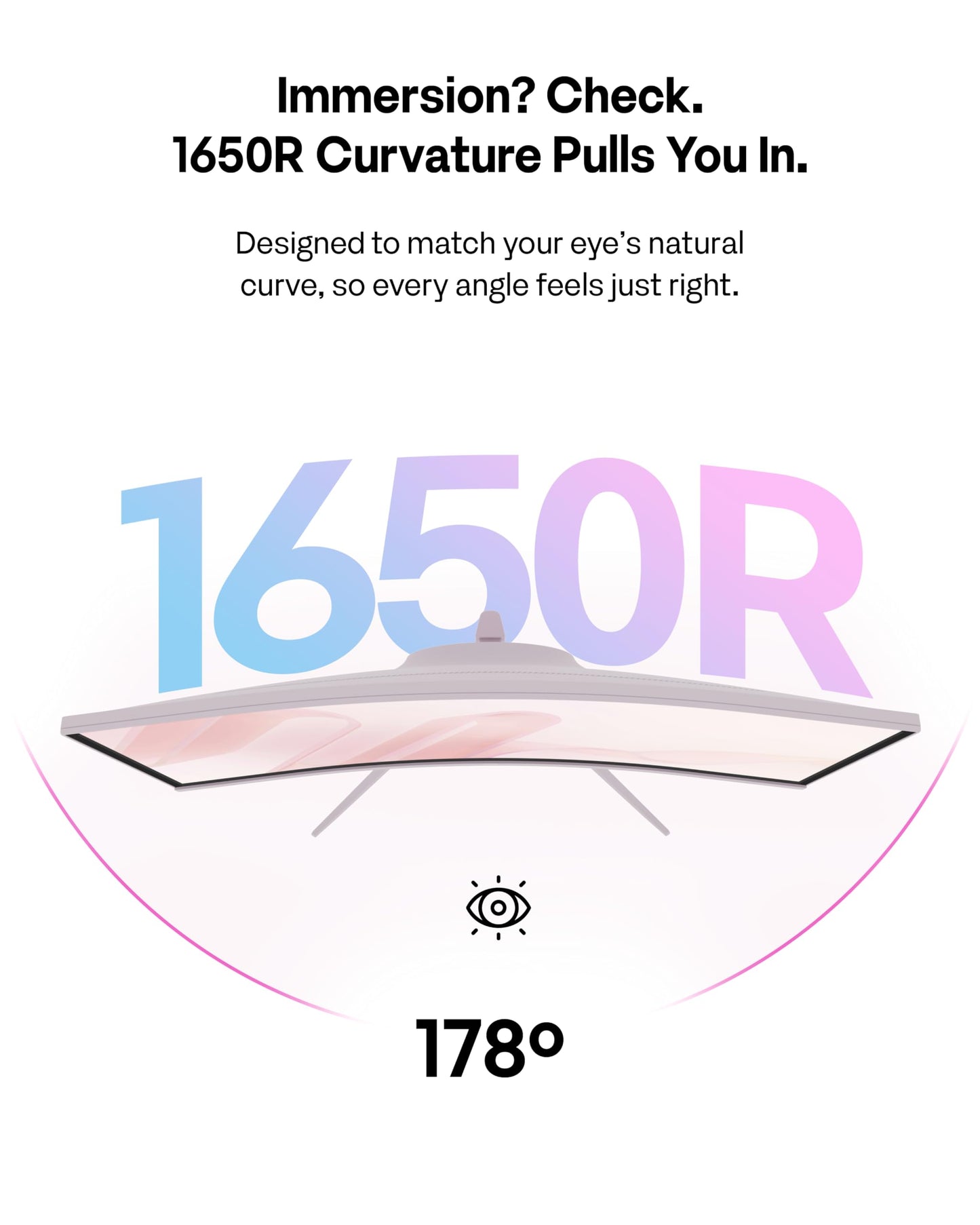 Pixio PXC279 Wave Pink 27 inch 300Hz Refresh Rate FHD 1080p Resolution 1650R Curved Fast VA Panel 1ms GTG Response Time Adaptive Sync HDR Curved Gaming Monitor