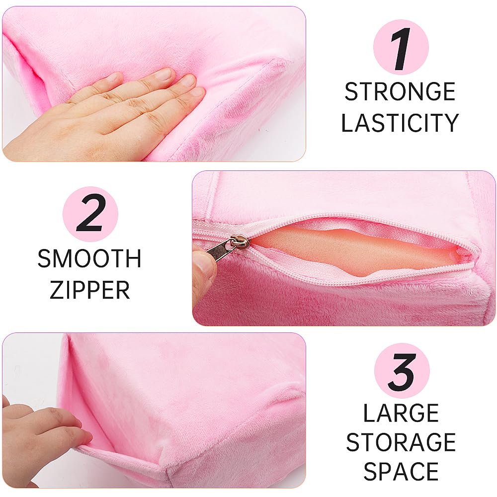 myaokue-up Eyelash Extension Velvet Lash Pillow Beauty Salon Memory Foam Neck Pillow for Lash Extension Grafting Make Up (2pack