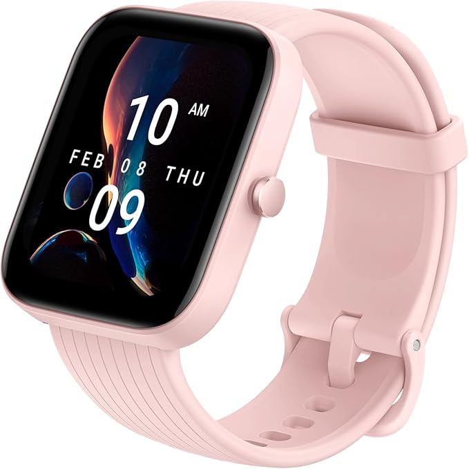Amazfit Bip 3 Pro Smart Watch for Women, 4 Satellite Positioning Systems, 1.69" Color Display, 14-Day Battery Life, 60+ Sp...