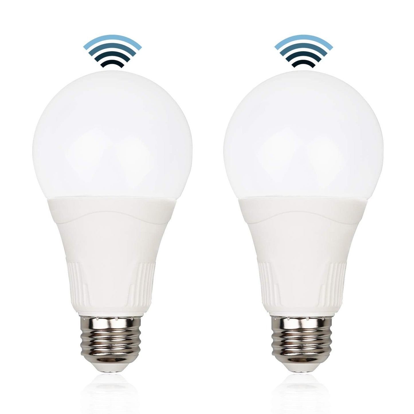 Greenic Motion Sensor Light Bulbs, 15W (100W Equivalent), 1500Lm, Warm White 3000K, Dusk To Dawn, A21 E26, 2 Pack