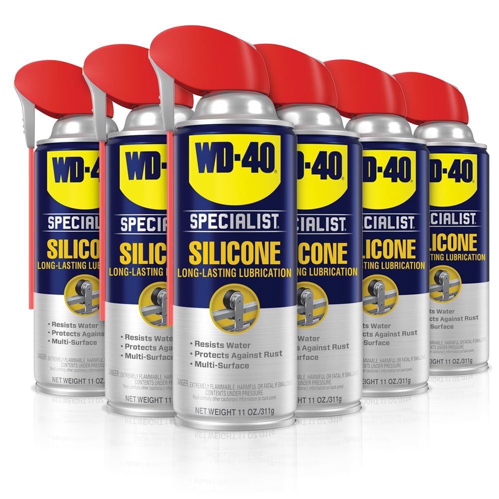 WD-40 Specialist Silicone Lubricant with SMART STRAW SPRAYS 2 WAYS 11 OZ [6-Pack]