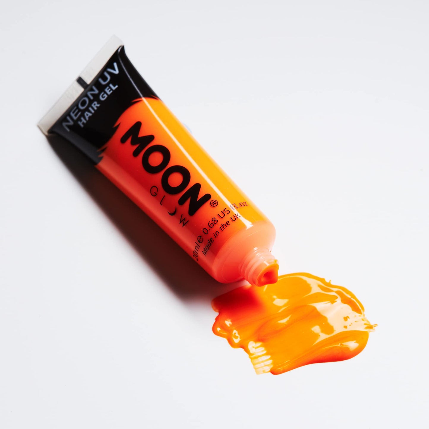 Moon Glow - Blacklight Neon UV Hair Gel - 0.67oz Intense Orange - Temporary wash out hair color - Spike and Glow!