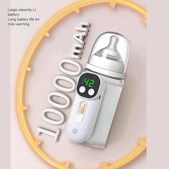 Luqeeg Bottle Warmer, Fast Infant Milk Warmer with LED Display Accurate Temp Control Defrosting Sterili Zing Temperature Sensors for Breastmilk Home Outdoor Travel All Bottles